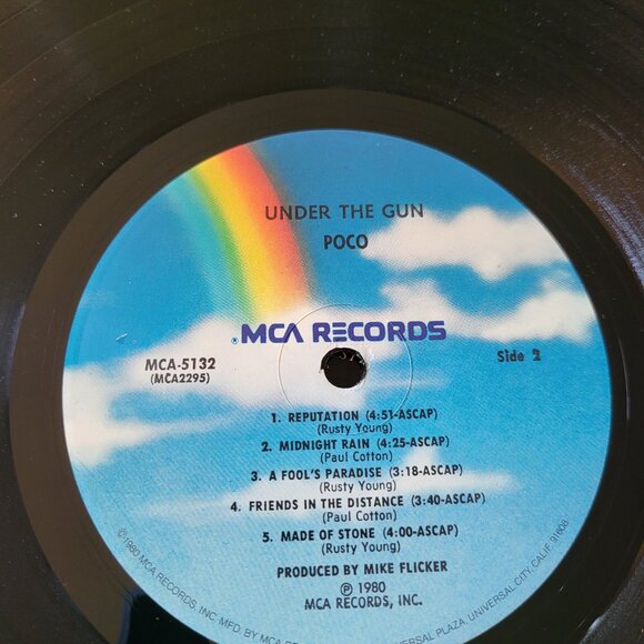 POCO Under The Gun LP 1980 MCA-5132 Stereo Country Rock Vinyl Record Vtg LP4 - Picture 10 of 11